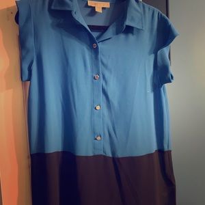 Michael Kors Blue and Black top! A show stopper!
